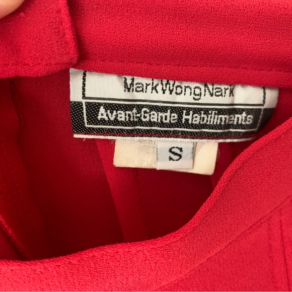 VINTAGE “MARK WONG NARK”  TWO PIECE RED OUTFIT - - Picture 9 of 10